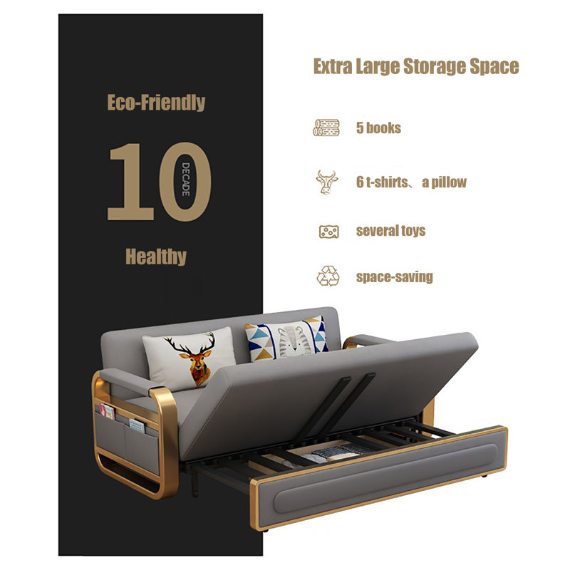 Mercer41 Mogan 51.18" Folding Upholstered Sofa Cushion Back Futon Chair